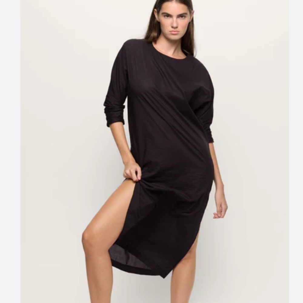 Mikoh black silk long dress size 2 medium long